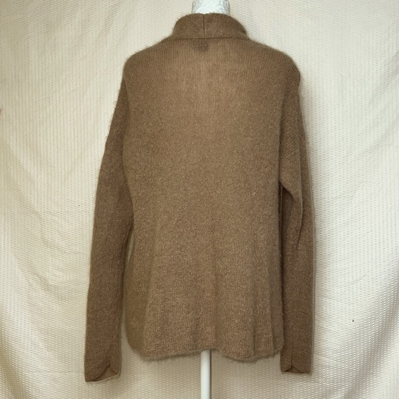 Eileen Fisher Camel Tan Mohair Open Front Cardigan - Size Small - Picture 3 of 10